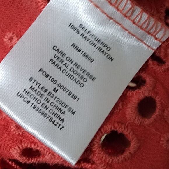 DEMOCRACY PINK lace blouse M - Picture 6 of 6